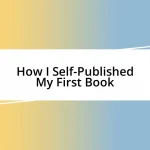 How I Self-Published My First Book