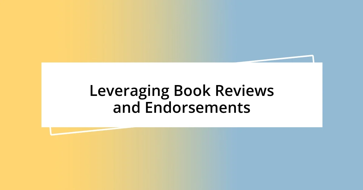 Leveraging Book Reviews and Endorsements