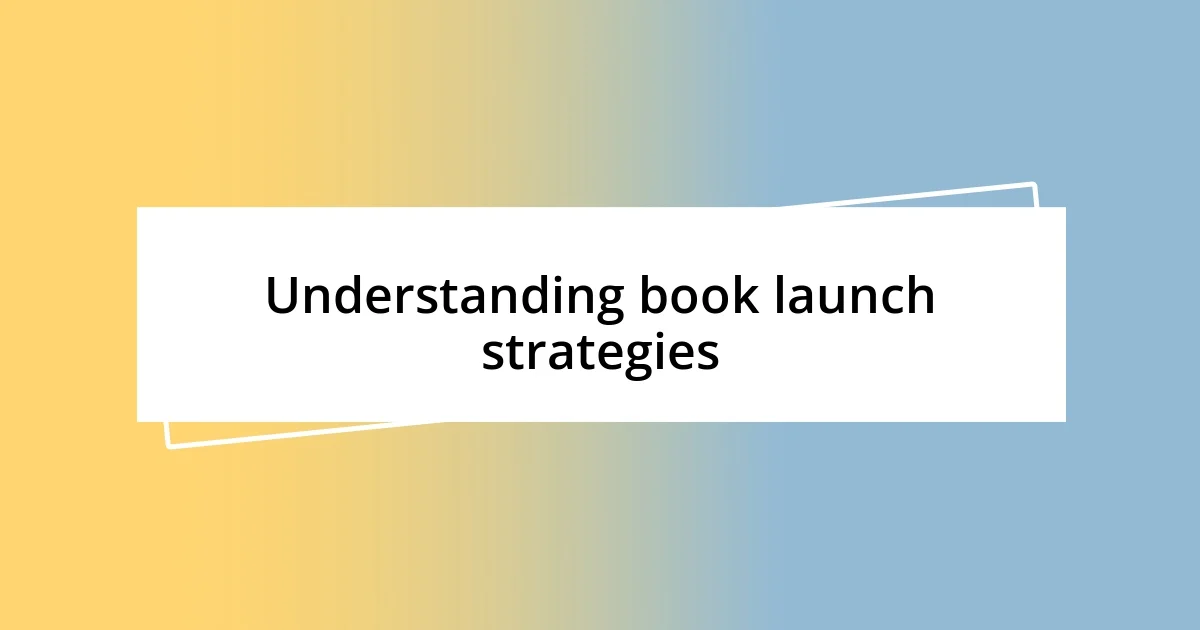 Understanding book launch strategies